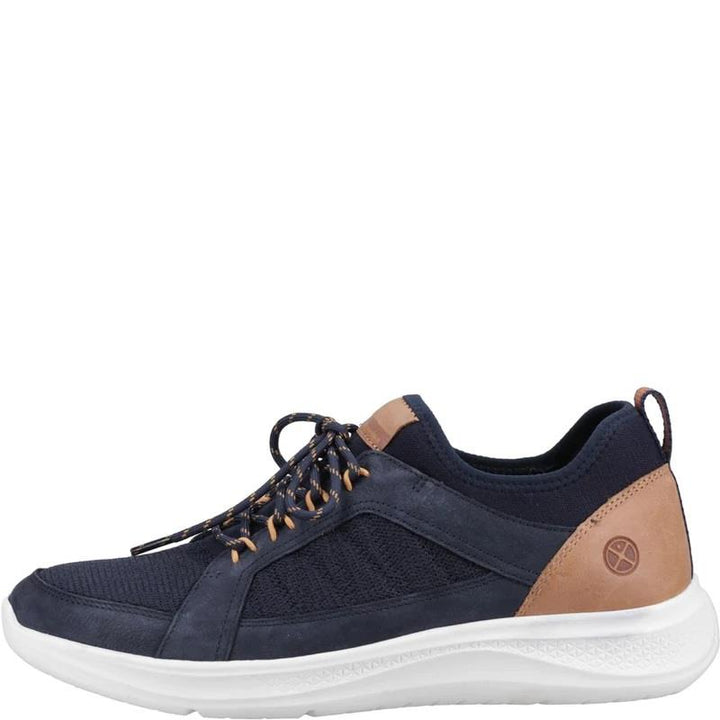 Men's Wide Fit Hush Puppies Elevate Trainers in Navy - Image 1