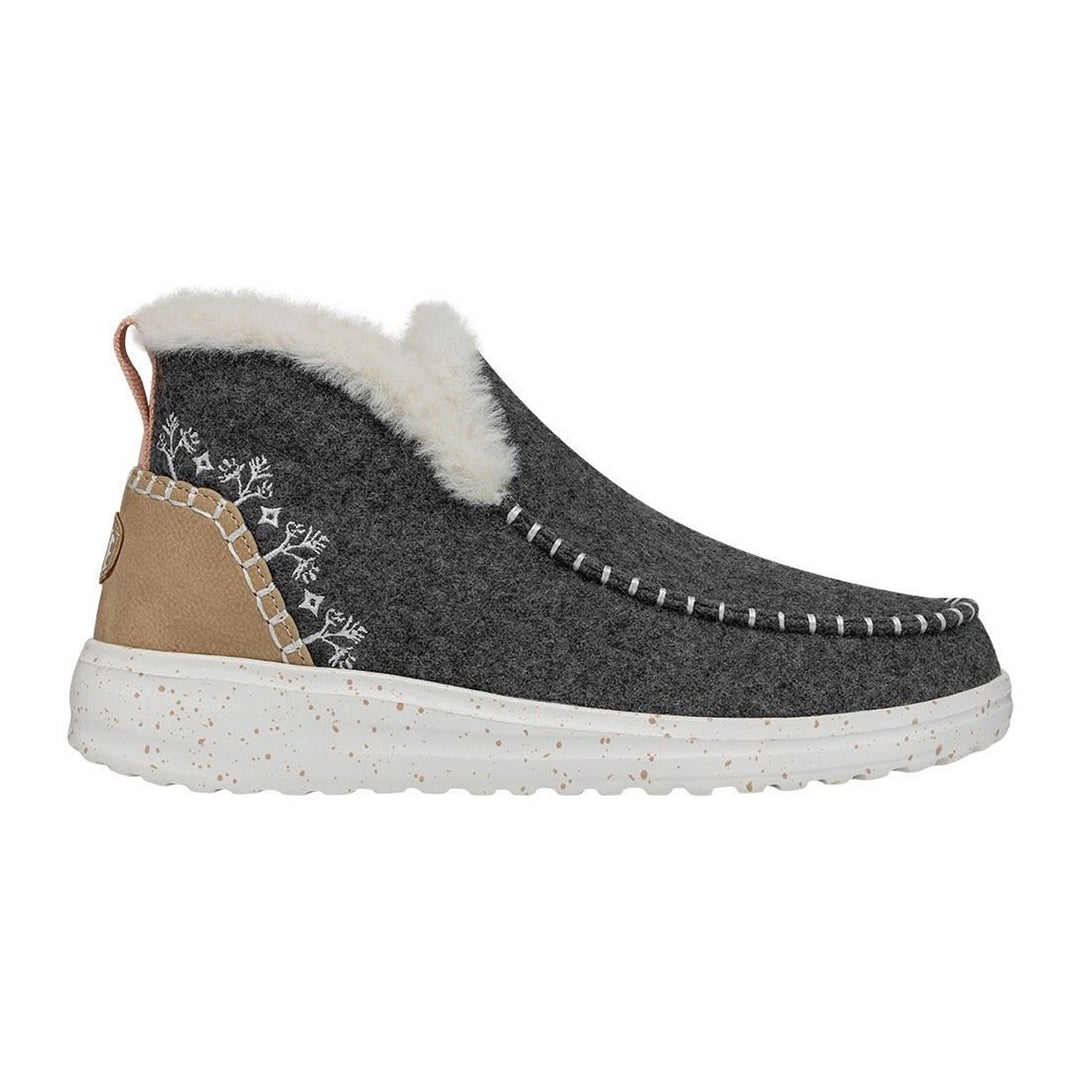 Women's Heydude 40208 Denny Wool Faux Shearling Ankle Boots in Grey - Image 2