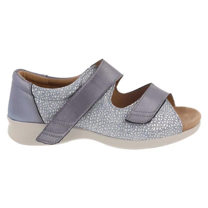 Women's Wide Fit DB Bugle Sandals in Sky Blue Multi Leather - Image 1