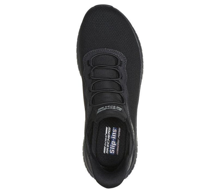Women's Wide Fit Skechers 117500 Bobs Squad Chaos Daily Inspiration Trainer in Black - Image 1