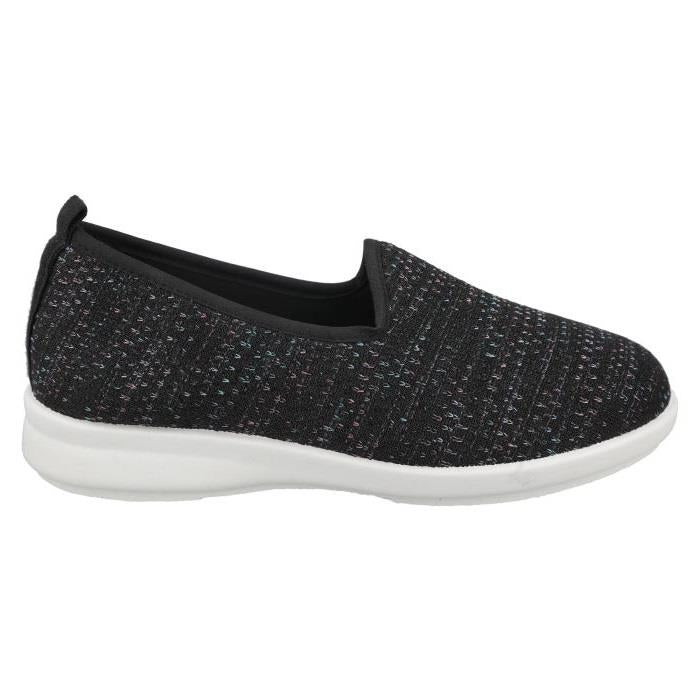 Women's Wide Fit DB Greta Canvas Shoes in Black - Image 2