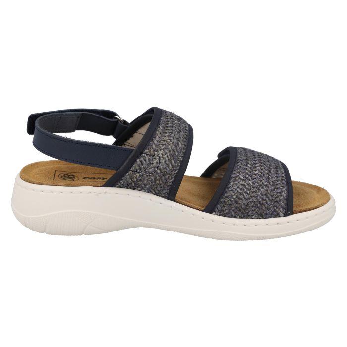 Women's Wide Fit DB Wallis Sandals in Navy Raffia - Image 1