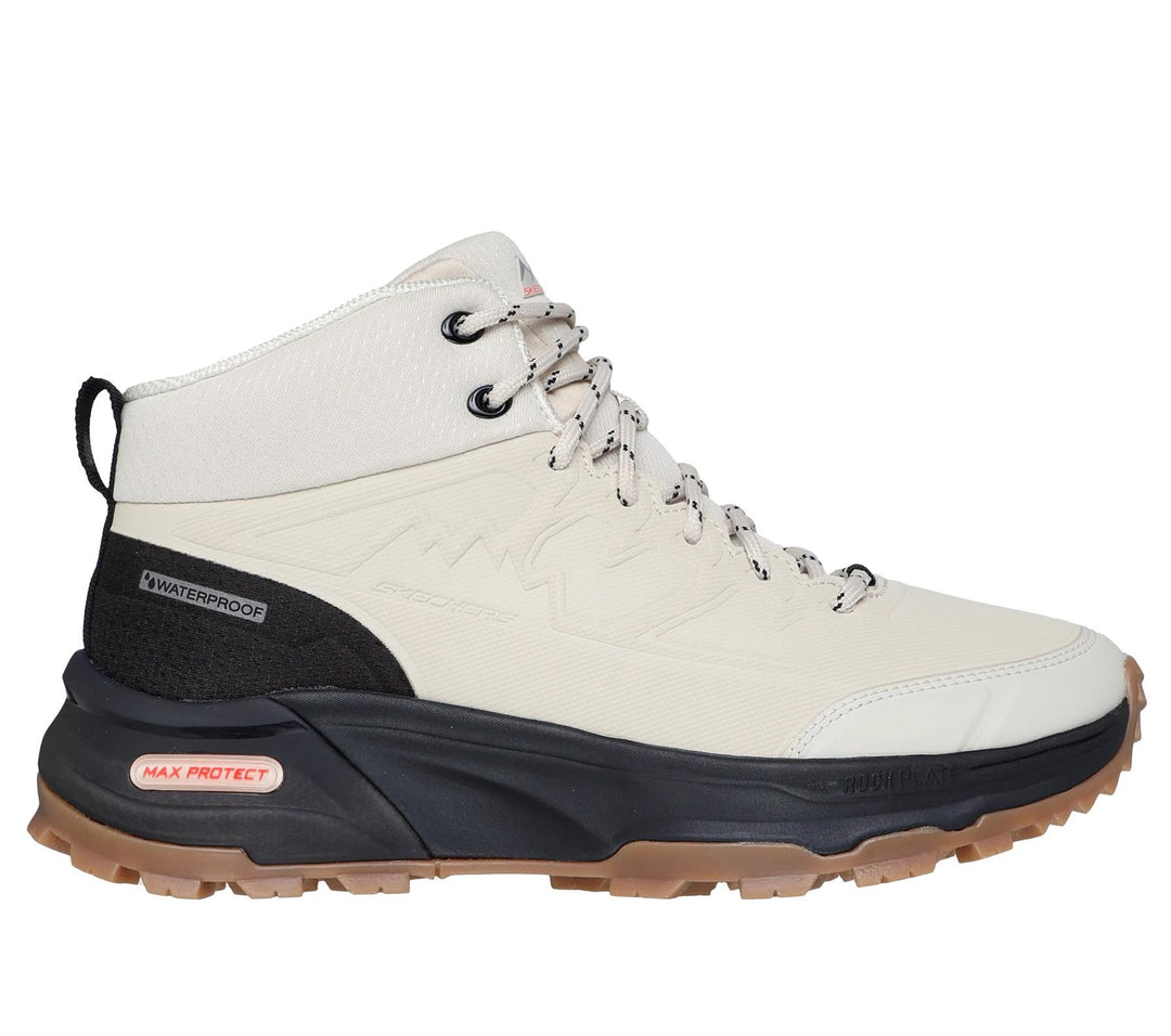 Women's Wide Fit Skechers 180203 Max Protect Legacy Weekend Getaway Boots in Natural/Black - Image 2