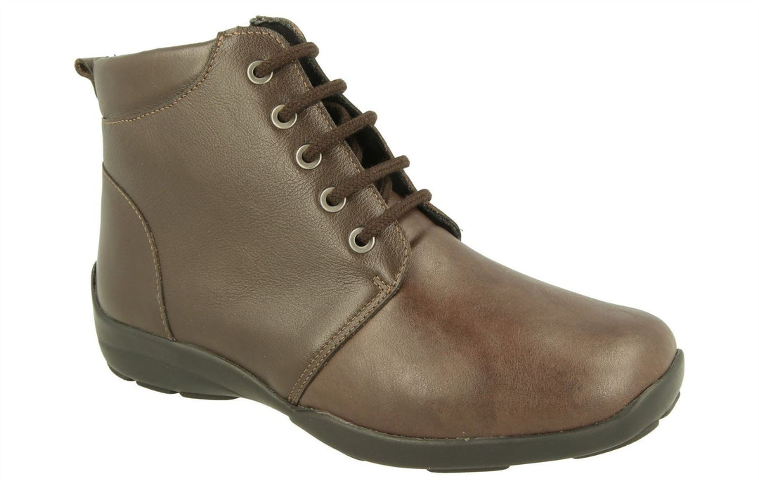 Womens Wide Fit DB Santa Boots in Burgundy - Image 8