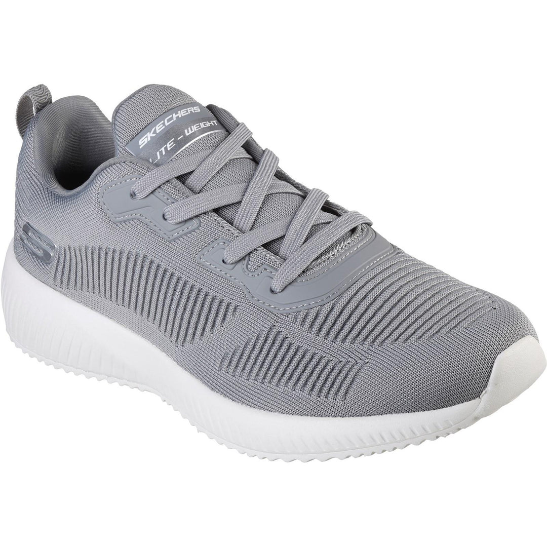 Mens Wide Fit Skechers 232290 Squad Trainers in Grey - Image 3