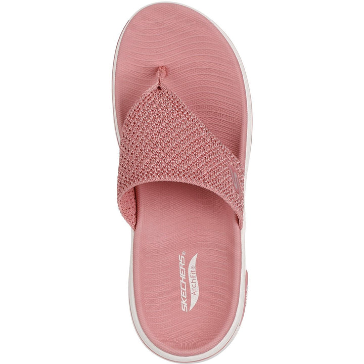 Women's Wide Fit Skechers 140861 Carrie Go Walk Arch Fit 2.0 Sandals in Black - Image 1