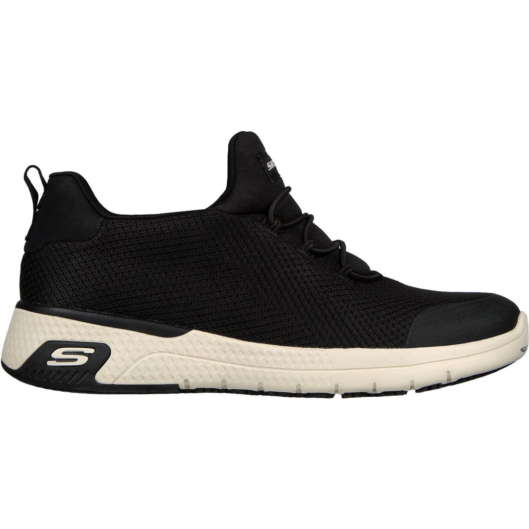 Women's Wide Fit Skechers 77281EC Marsing Waiola SR Safety Trainers - Black/White in Black/White - Image 2