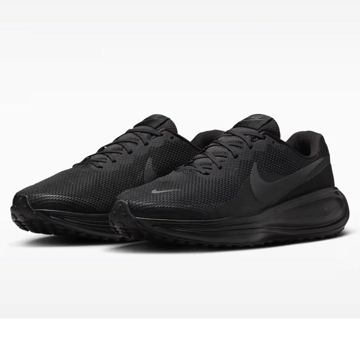 Women's Wide Fit Nike HQ1996-004 Revolution 8 Running Trainers in Black/Anthracite - Image 1