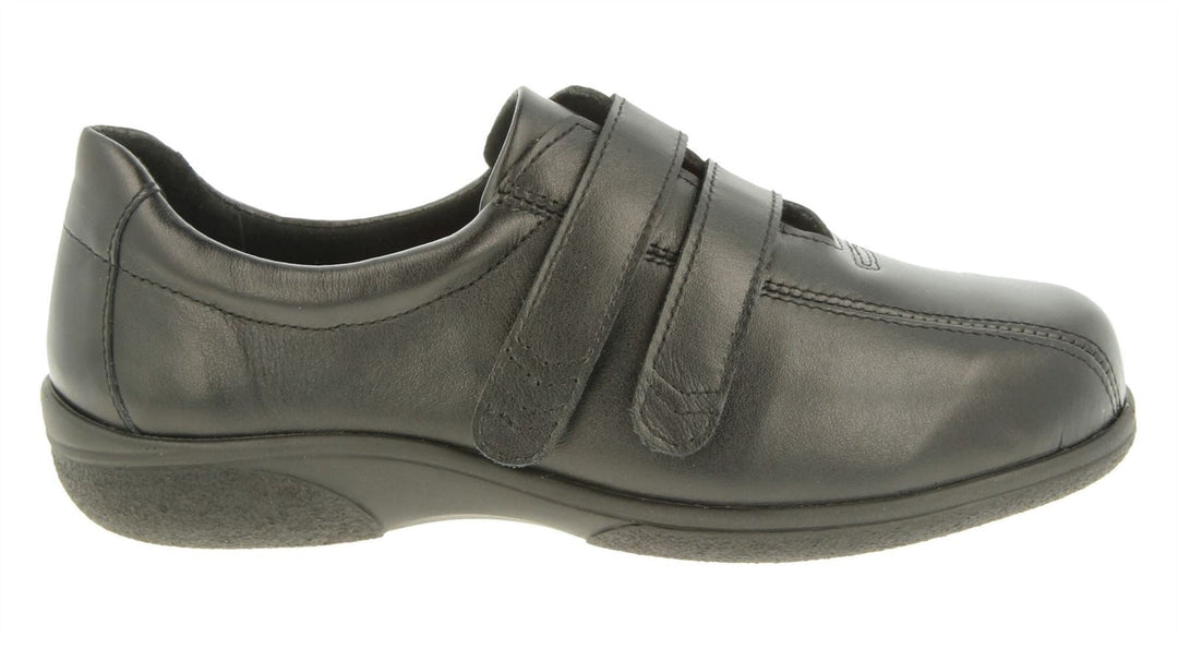 Womens Wide Fit DB Europe Shoes in Black - Image 2