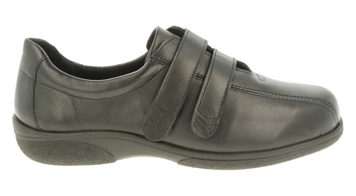 Womens Wide Fit DB Europe Shoes in Black - Image 1