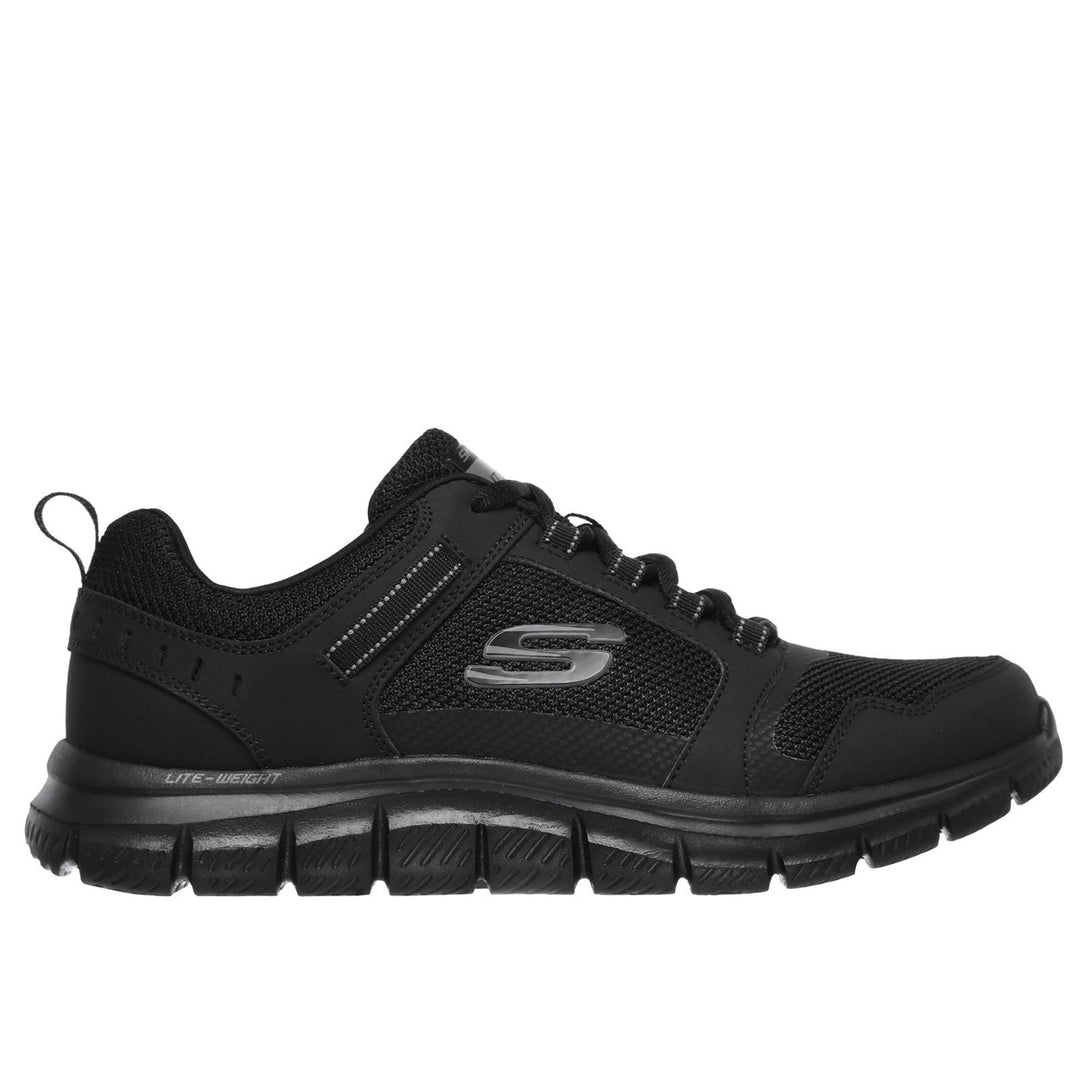 Men's Wide Fit Skechers 232001 Track Knockhill Trainers in Black - Image 2