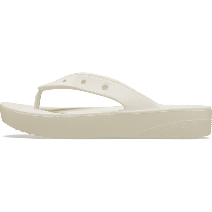 Women's Crocs 207714 Classic Platform Flip Flop in Bone - Image 1