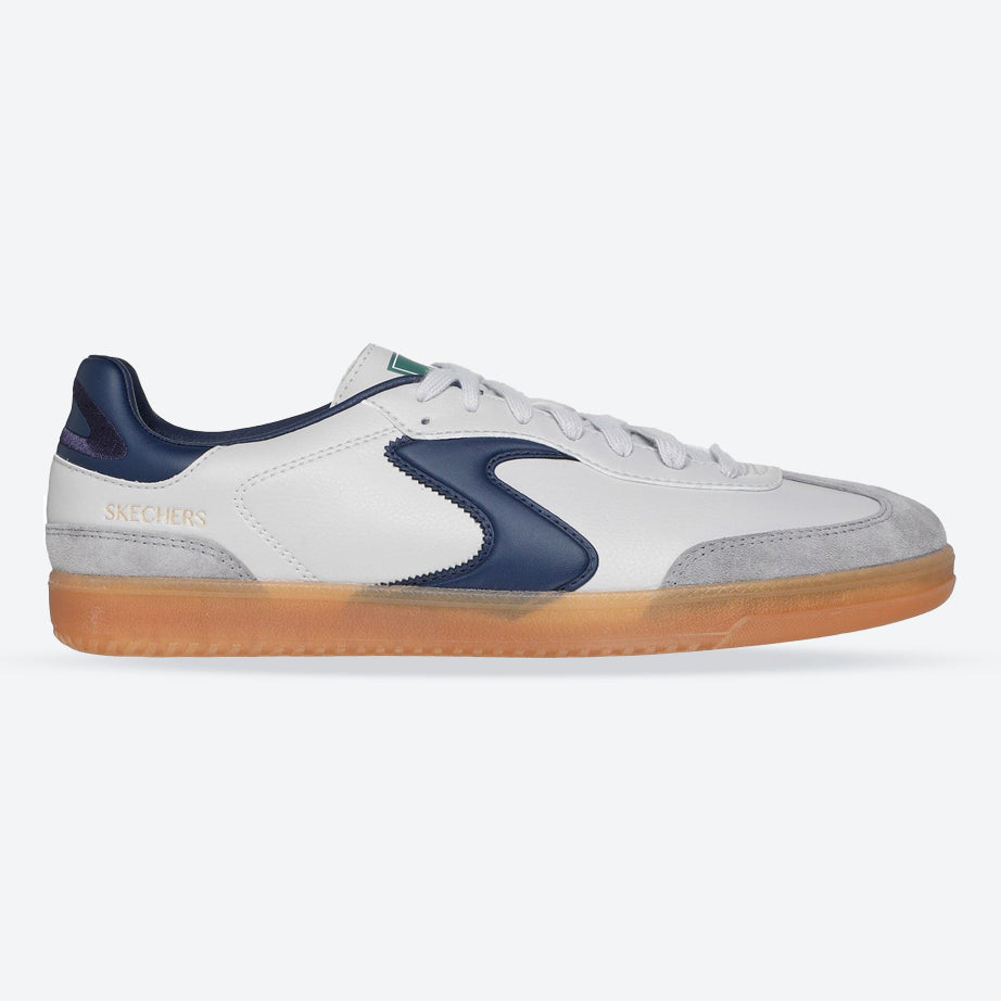 Men's Wide Fit Skechers 254150 Hotshot Pyke Trainers in Grey/Navy - Image 1