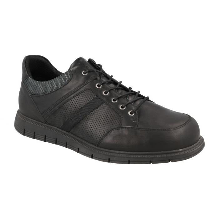 Men's Wide Fit DB Caspian Shoes in Black - Image 3