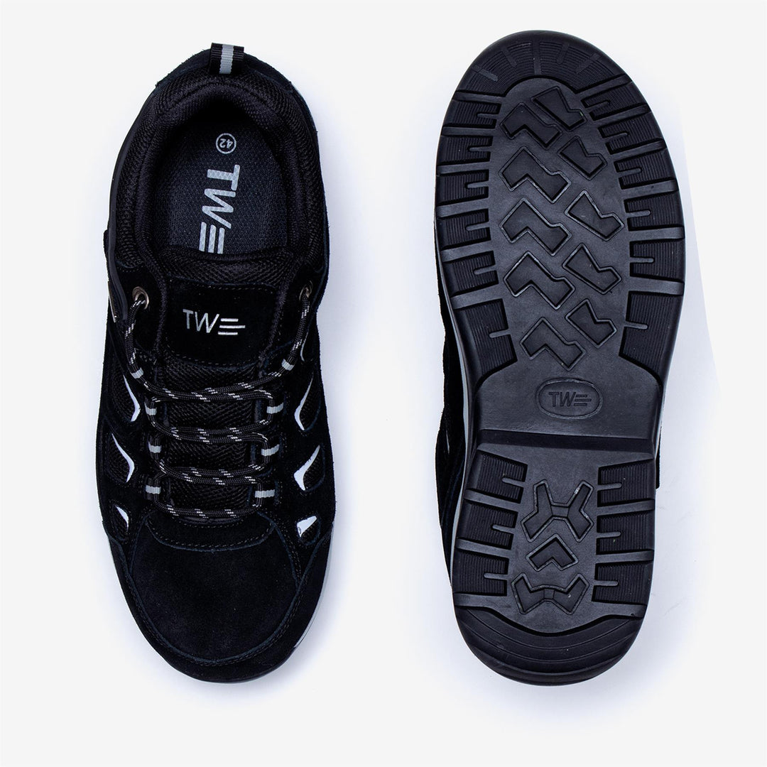 Men's Wide Fit Tredd Well Landscaper Hiking Waterproof Trainers in Black - Image 8