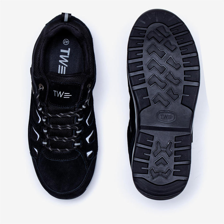 Men's Wide Fit Tredd Well Landscaper Hiking Waterproof Trainers in Black - Image 1