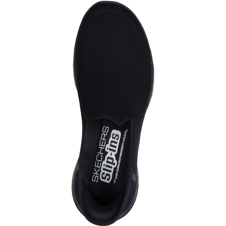 Women's Wide Fit Skechers 124641 Slip-ins Go Walk Joy Vela Shoes in Black - Image 1