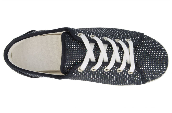 Womens Wide Fit DB Tampa Canvas Shoes in Navy - Image 1