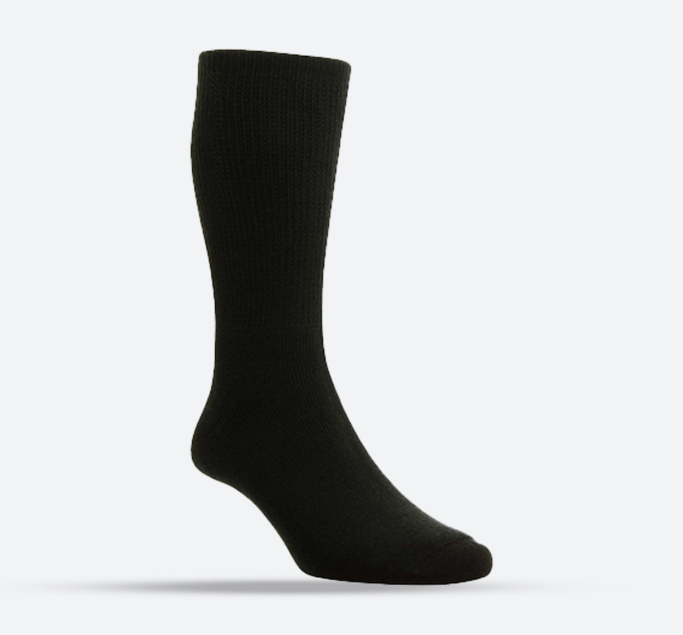 Mens Wide Fit HJ Hall HJ1351 Diabetic Cotton Socks in Black - Image 1