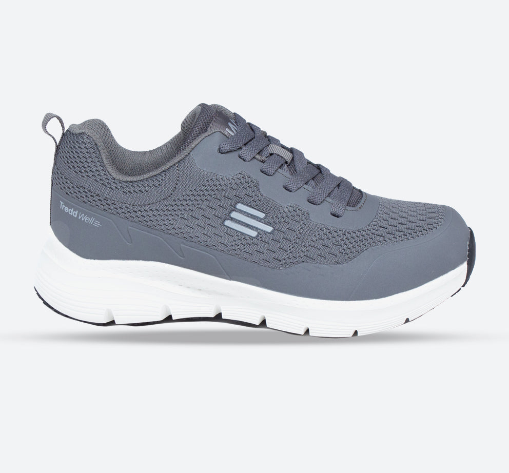 Womens Wide Fit Tredd Well Pivot Running 6E Trainers in Grey - Image 1