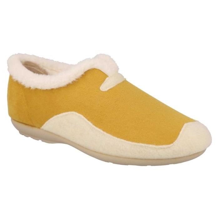 Women's Wide Fit DB Jodie Slip on Slippers in Pink Suedette / Grey Felt - Image 1