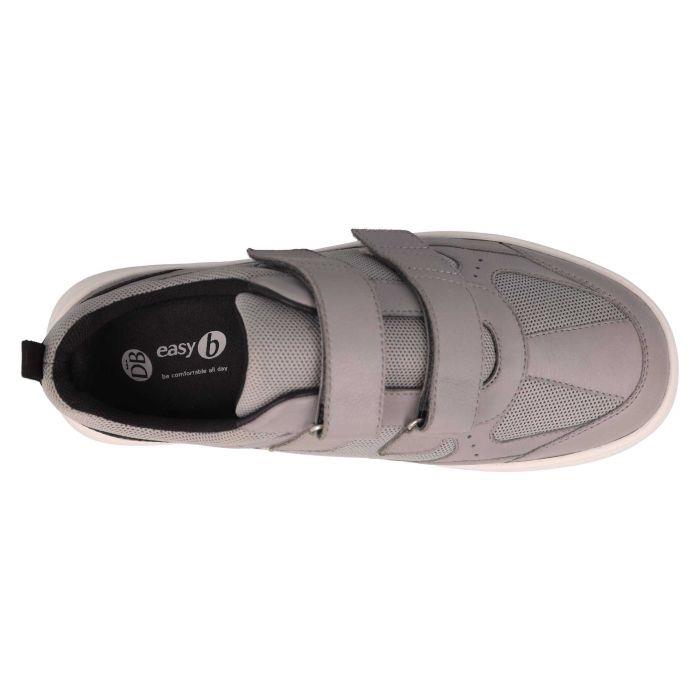 Men's Wide Fit DB Jude Shoes in Navy Leather / Navy Mesh - Image 1