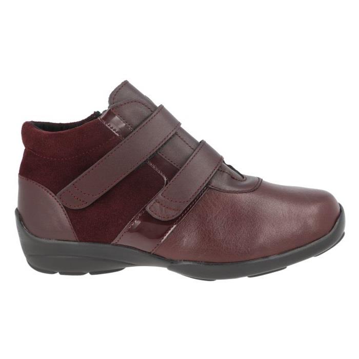 Women's Wide Fit DB Sleaford Boots in Black Lea / Stretch Pu - Image 7