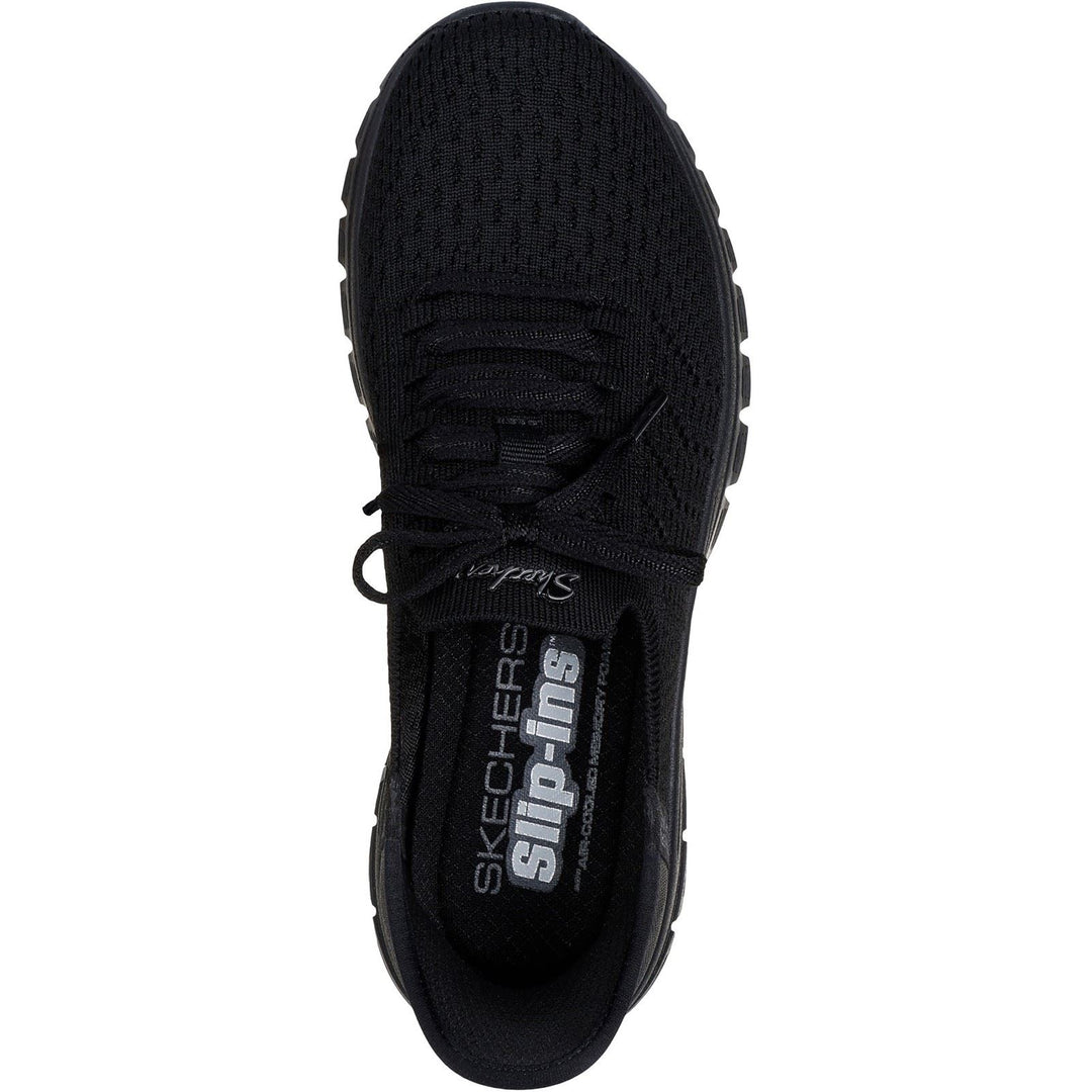 Women's Wide Fit Skechers 100736 Slip-ins Graceful First Blush Trainers in Black - Image 5