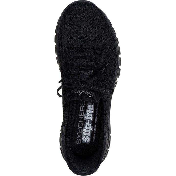 Women's Wide Fit Skechers 100736 Slip-ins Graceful First Blush Trainers in Black - Image 1
