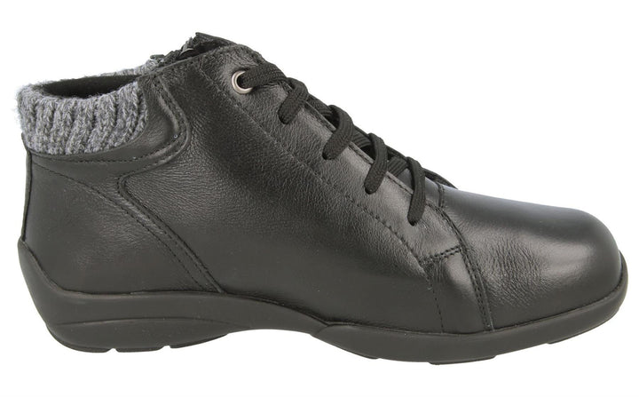 Womens Wide Fit DB Andes Boots in Black - Image 1