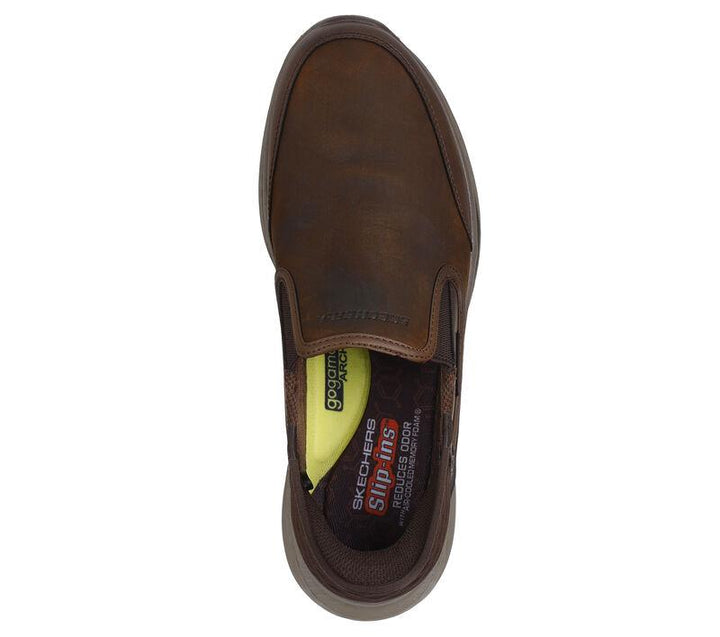 Men's Relaxed Fit Skechers 205237 Slip-ins Slade Cooper Trainers in Brown - Image 1