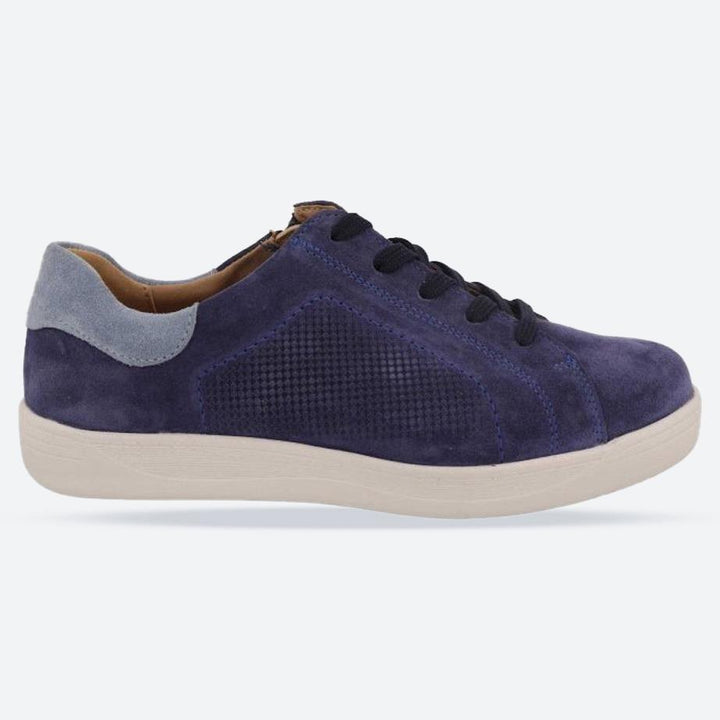 Women's Wide Fit DB Raya Bumper Pumps in Navy Suede - Image 1
