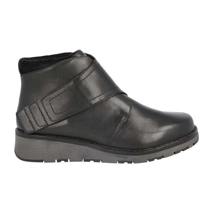 Women's Wide Fit DB Hitchin Boots in Black Leather - Image 2