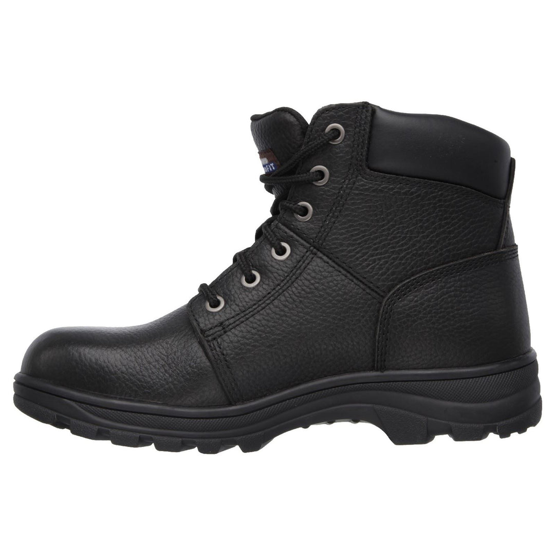 Men's Wide Fit Skechers 77009EC Workshire Safety Boots - Black in Black - Image 5