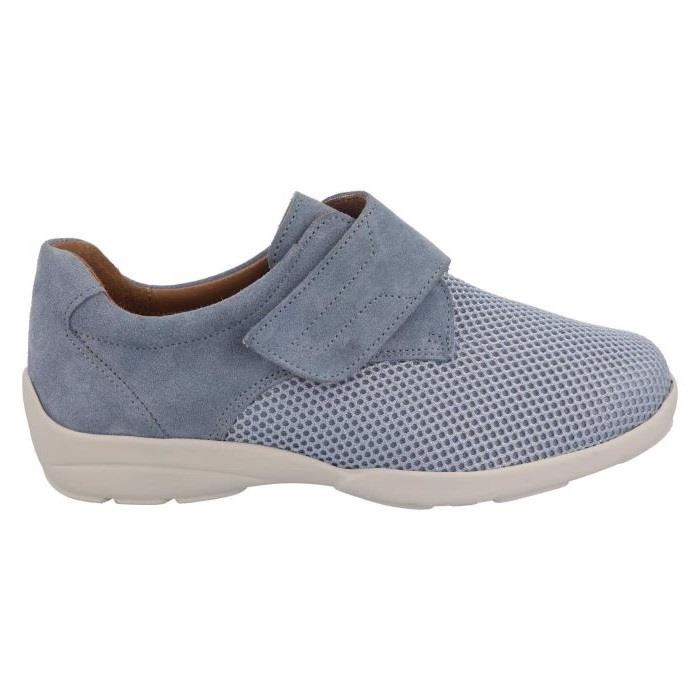 Women's Wide Fit DB Solitaire Trainers in Black Stretch / Black Suede - Image 1