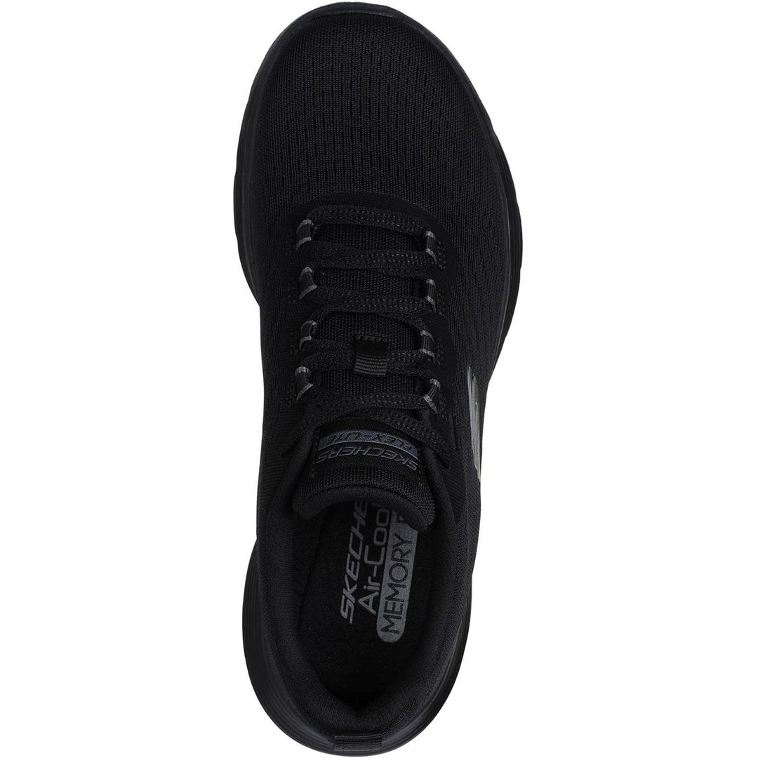 Women's Wide Fit Skechers 150201 Flex Appeal 5.0 New Path Trainer in Black - Image 5
