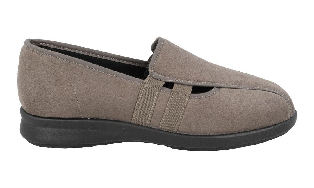 Women's Wide Fit DB Cat Shoes in Black Stretch Suedette - Image 7