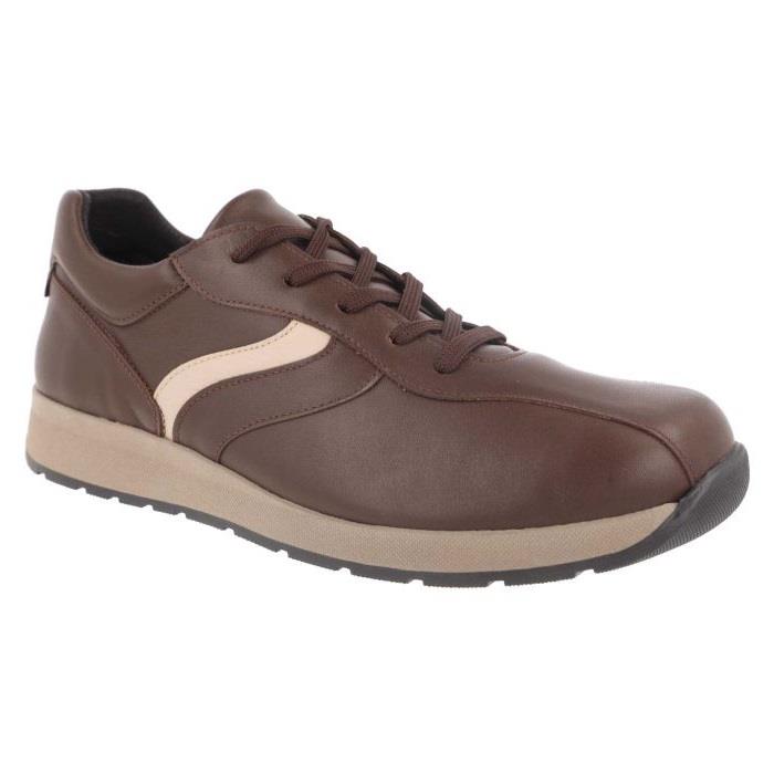 Men's Wide Fit DB Maurice Trainers in Black Leather - Image 1