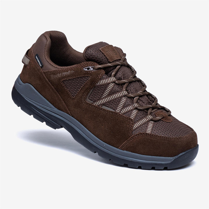 Women's Wide Fit Tredd Well Quest Hiking Waterproof Trainers in Brown - Image 1