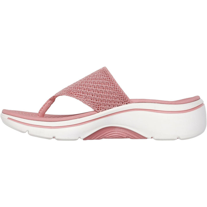 Women's Wide Fit Skechers 140861 Carrie Go Walk Arch Fit 2.0 Sandals in Black - Image 1