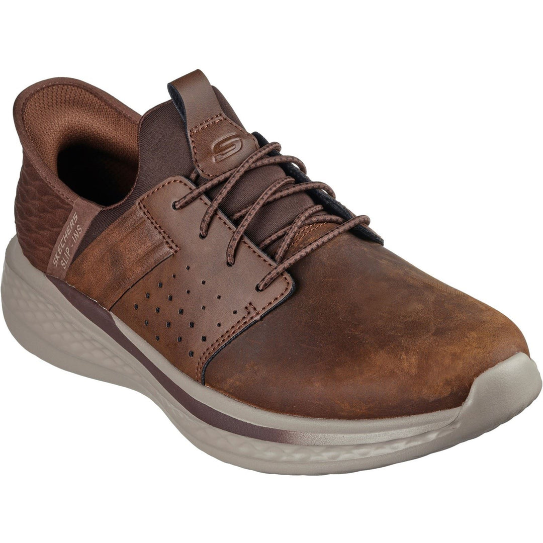 Men's Wide Fit Skechers 210828 Slip-ins Rf Slade Trainers in Dark Brown - Image 3