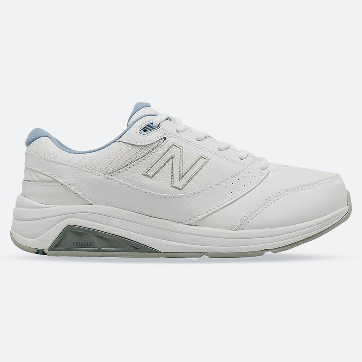 Women's Wide Fit New Balance WW928WB3 Walking Rollbar Stability Trainers in White - Image 1