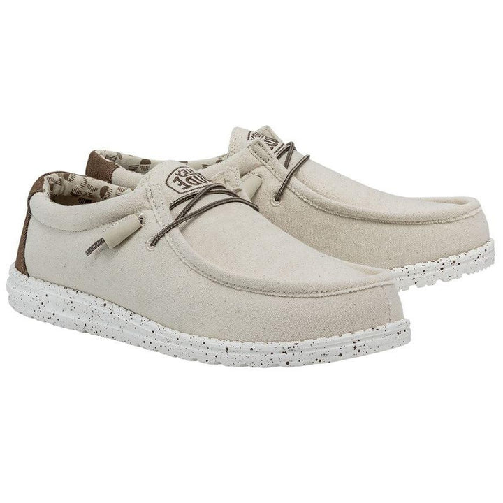 Men's Heydude Classic Wally Stretch Shoes in Ivory - Image 1