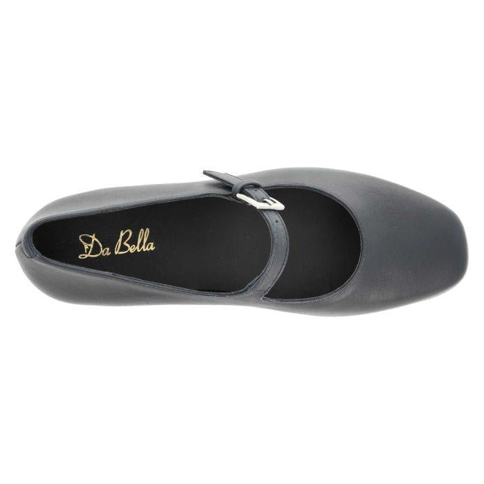 Women's Wide Fit DB Sirius Court Shoes in Black Leather - Image 1