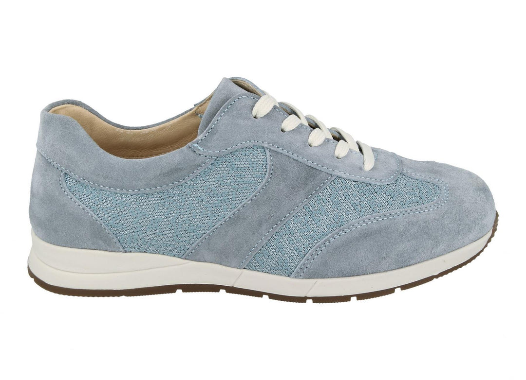 Womens Wide Fit DB Linton Canvas in Sky Blue - Image 2