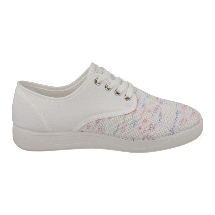 Women's Wide Fit DB Giraffe Canvas Shoes in Black Textile - Image 11