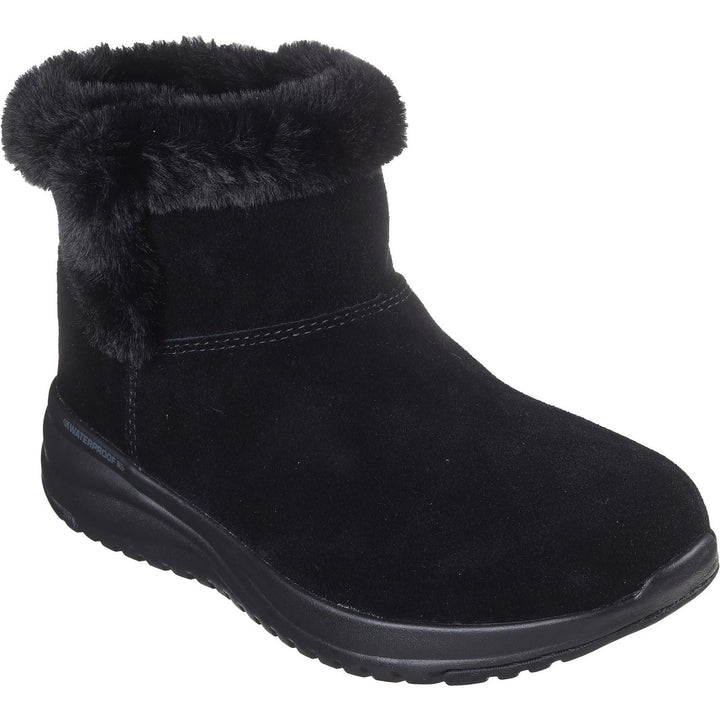 Women's Wide Fit Skechers 144775 Waterproof On The Go Stellar Boots in Black - Image 1