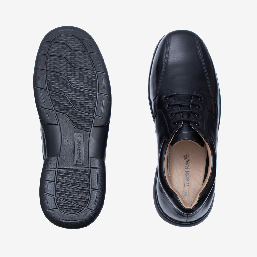 Mens Wide Fit Tredd Well Ross Shoes in Black - Image 8