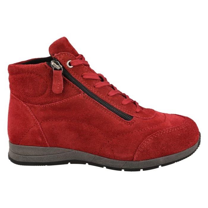 Womens Extra Wide Fit Boots by Flat DB Shoes - Lace up in Denim Blue Suede - Image 8