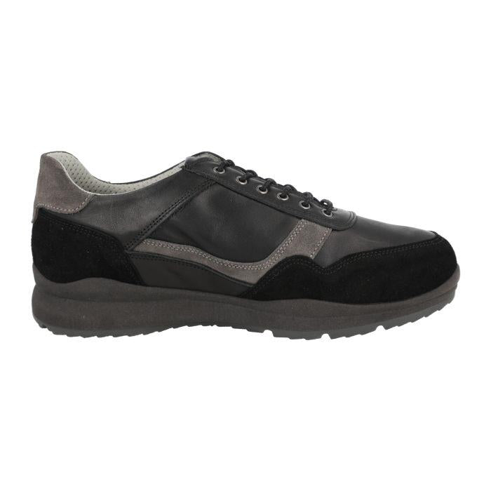 Men's Wide Fit DB Benedict Trainers in Black / Grey - Image 1